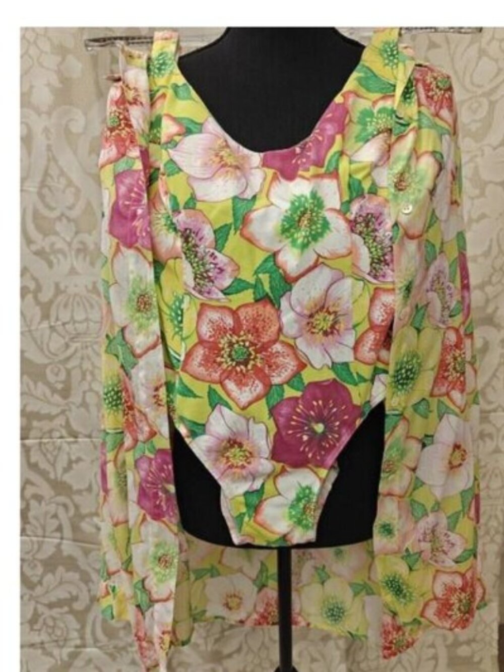 ✨VTG Manuel Canovas Swimsuit & Cover-Up 10 Floral